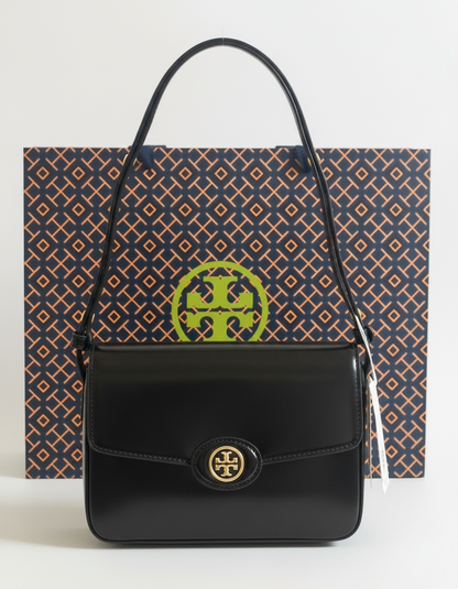 NWT Tory Burch Robinson Spazzolato Convertible Leather Medium Shoulder Bag With Dust Bag