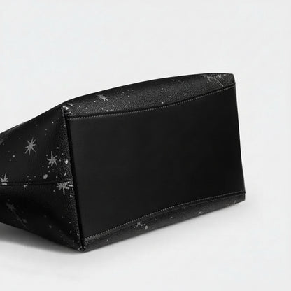 NWT Coach Sadie Satchel Bag In Black With Star Print