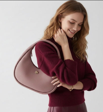 NWT Kate Spade Large Kayla Crescent Leather Shoulder Bag