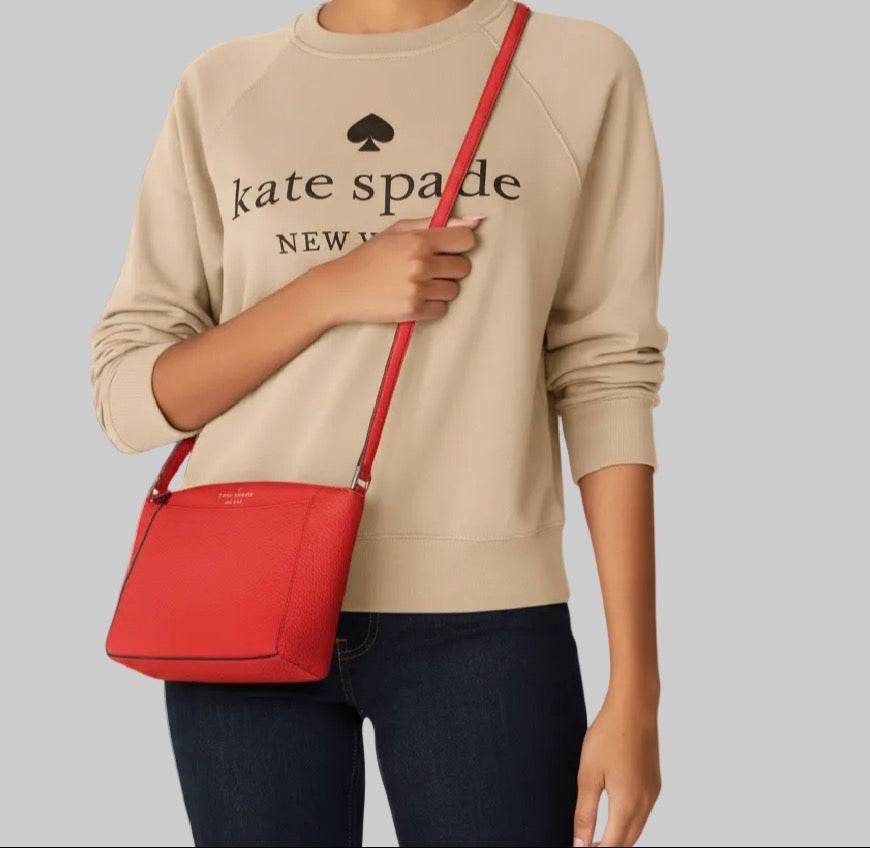 NWT Kate Spade Leather Monica Medium Crossbody Bag In Red – Ourbello