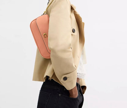 NWT Coach Brook Flap Chain Leather Bag