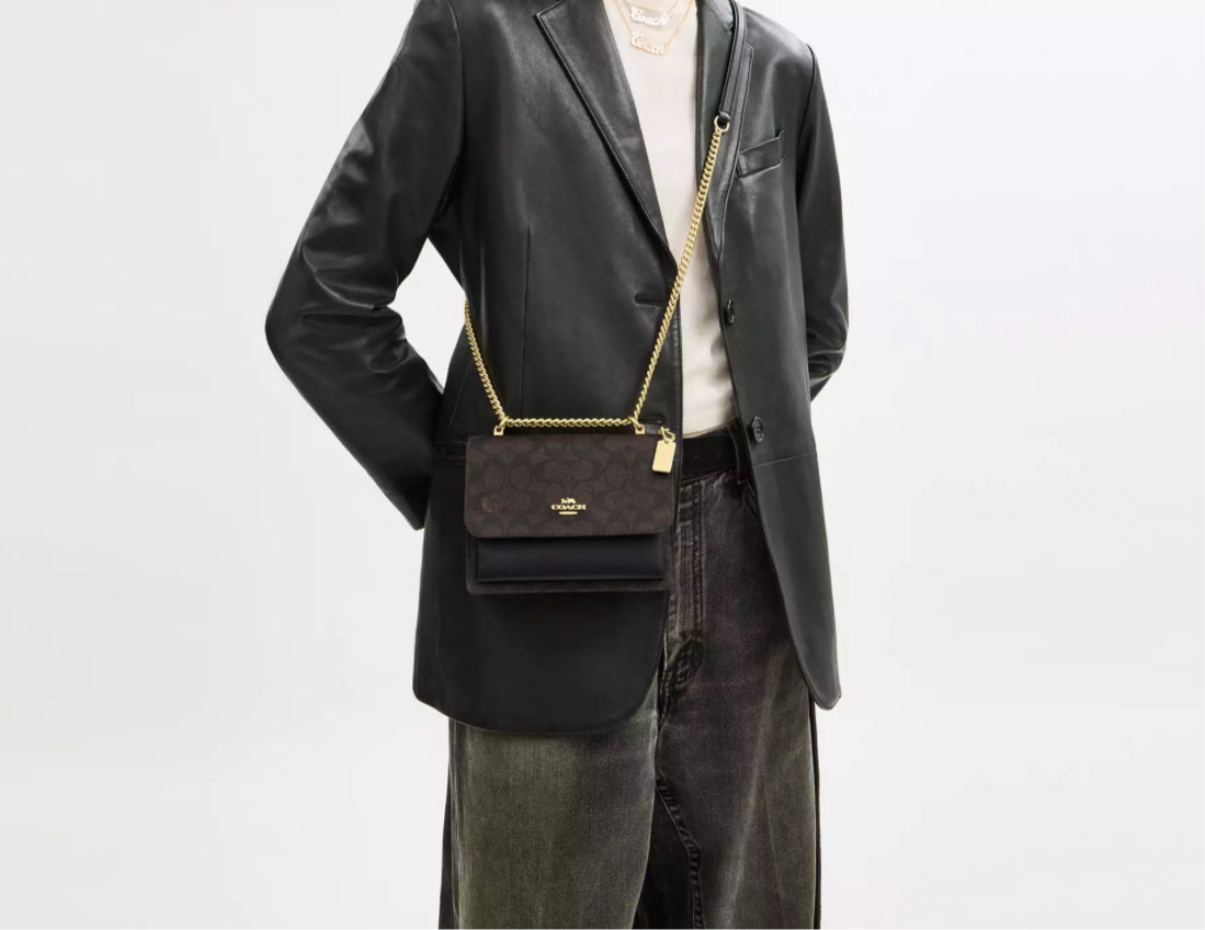 NWT Coach Mini Klare Crossbody Bag Signature Canvas & Leather In Brown/Black