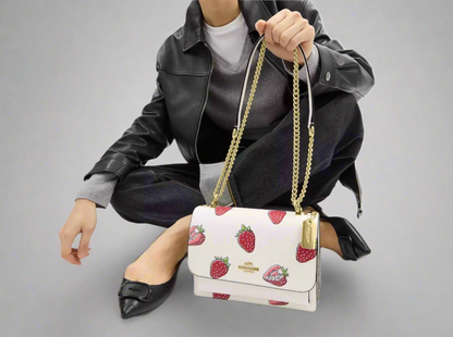 NWT Coach Klare Crossbody With Strawberry Print