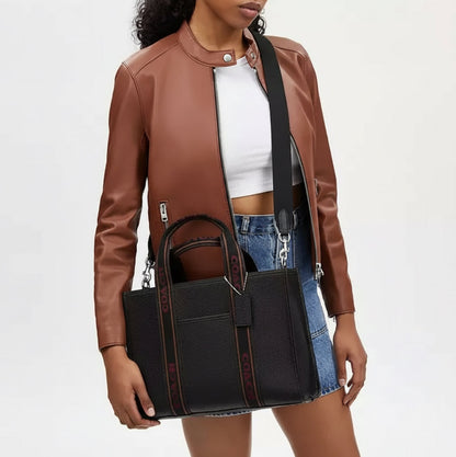 NWT Coach Smith Tote Leather Bag In Black