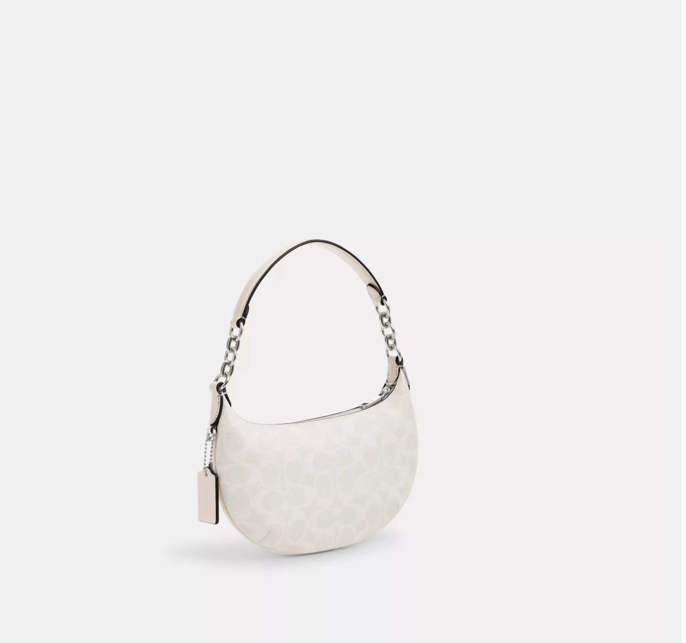 NWT Coach Signature Canvas & Leather Mini Payton Silver/Chalk