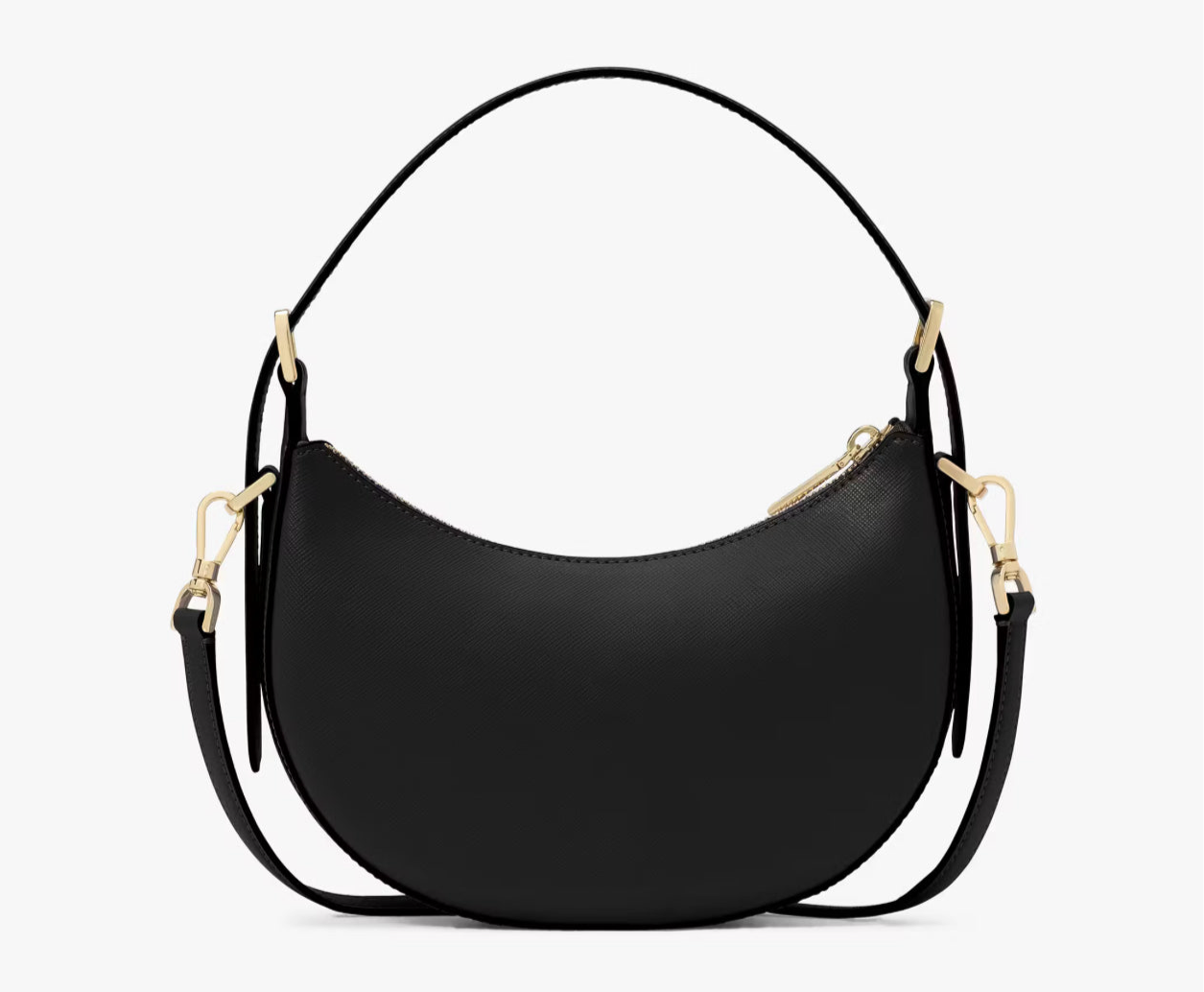 NWT Kate Spade Leather Madison Crescent Shoulder Bag In Black