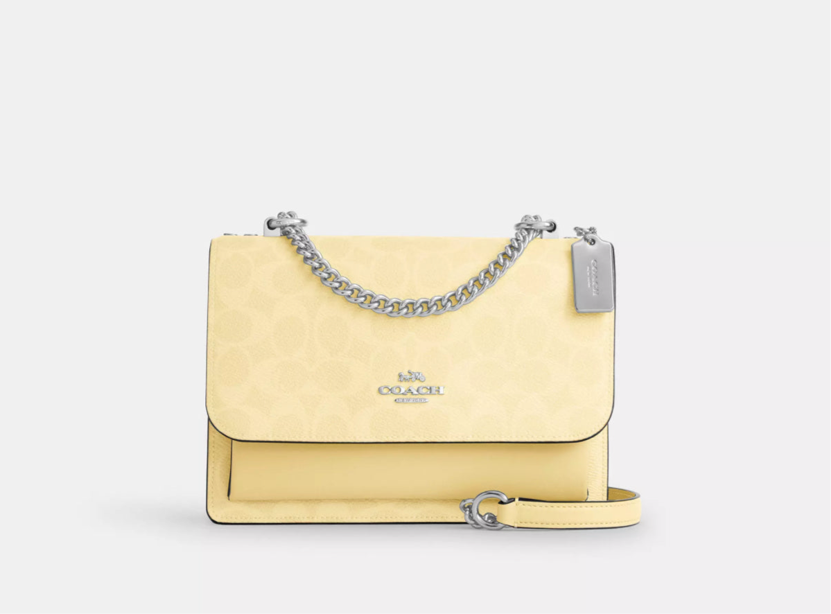 NWT Coach Klare Crossbody Bag In Signature Canvas & Smooth Leather