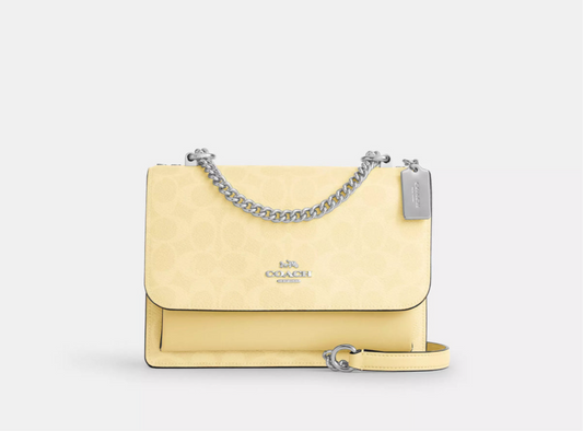 NWT Coach Klare Crossbody Bag In Signature Canvas & Smooth Leather