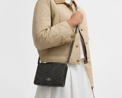 NWT Coach Slim Crossbody Leather Bag With Spot Print