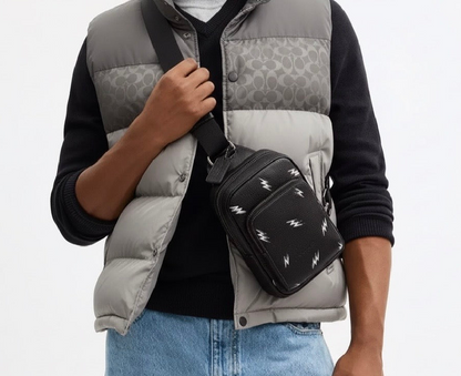 NWT Coach Unisex Racer Sling Pack In Smooth Calf Leather