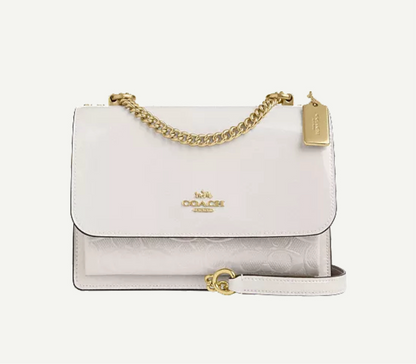 Coach Klare Crossbody Signature Leather Bag Gold/Chalk