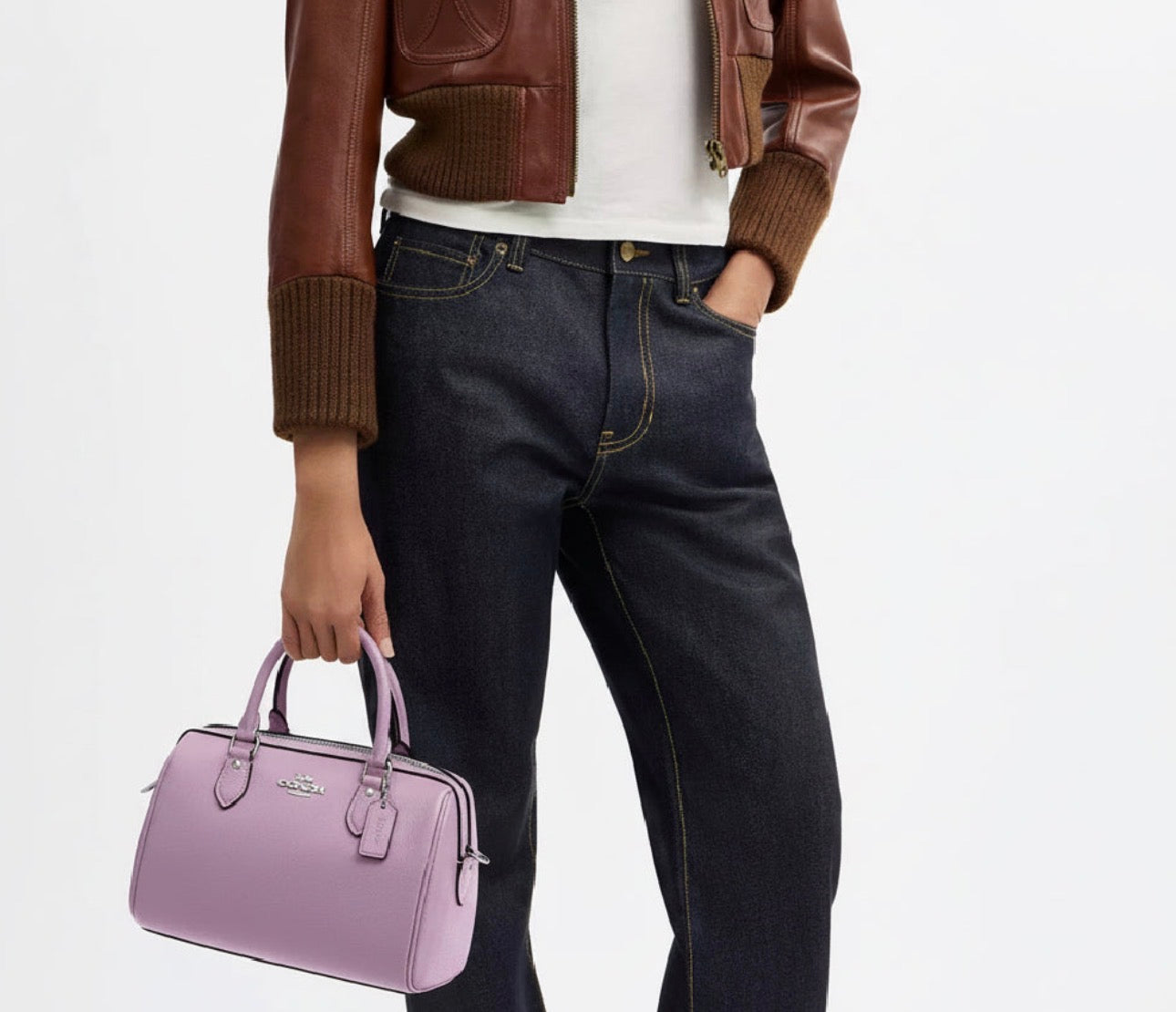 NWT Coach Rowan Satchel Crossbody Leather Bag With Detachable
