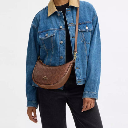 NWT Coach Aria Shoulder/Crossbody Bag Signature Canvas & Leather