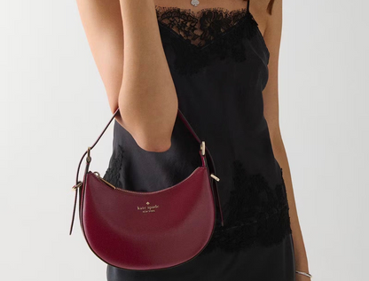 NWT Kate Spade Nova Textured Patent Leather Crescent Shoulder Bag