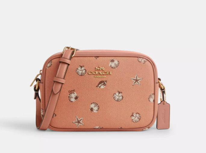coach camera backpack COACH Outlet Jamie Camera Bag With Shell Print - Women's Purses