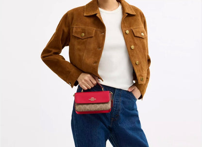 NWT Coach Mini Josie Top Handle Bag In Signature Canvas