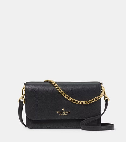 NWT Kate Spade Madison Willow Mini Flap Crossbody Leather Bag In Black