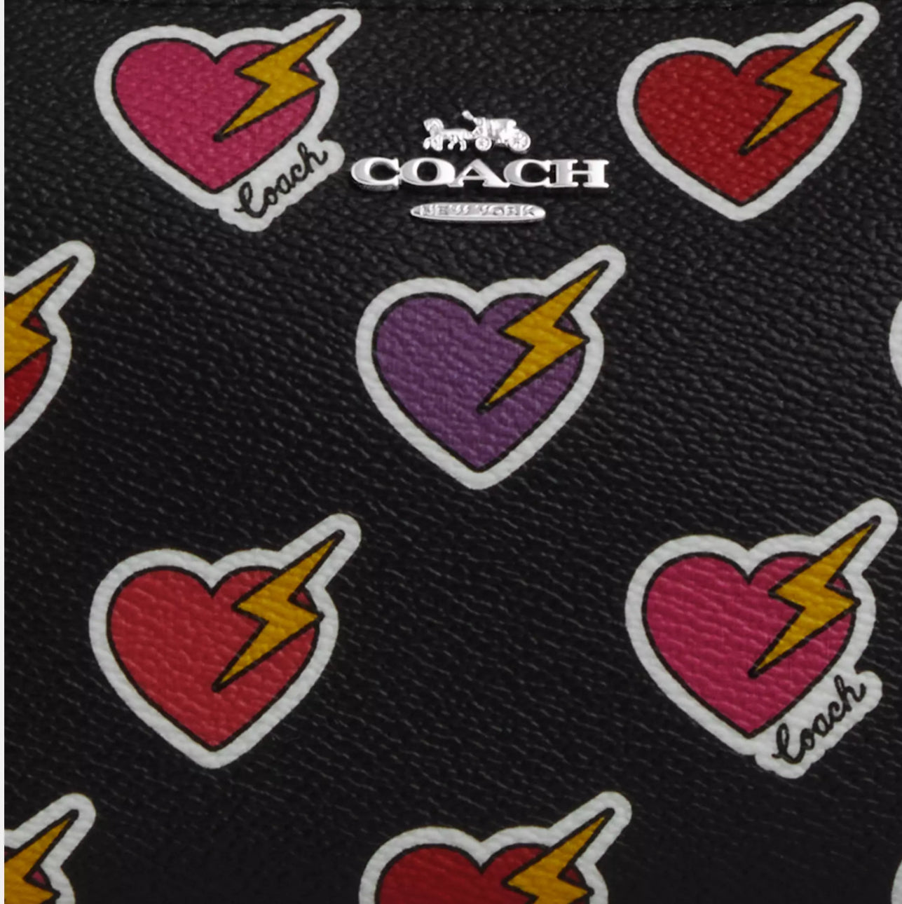 Coach Nolita 19 With Heart Bolt Print