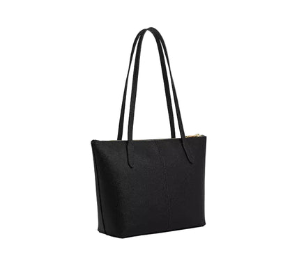 NWT Coach Fiona Zip Tote In Leather Gold/Black