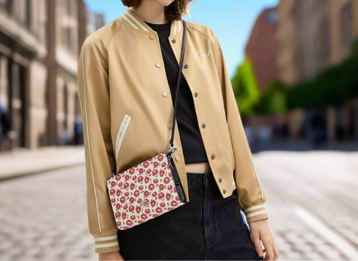 NWT Coach Slim Crossbody Bag With Floral Print