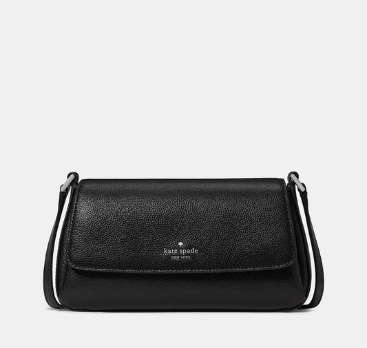 NWT Kate Spade Sutton Mini Crossbody Leather Bag In Black