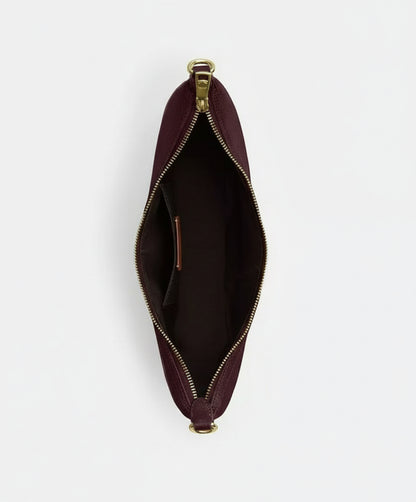 Coach Aria Shoulder/Crossbody Leather Bag In Dark Wine