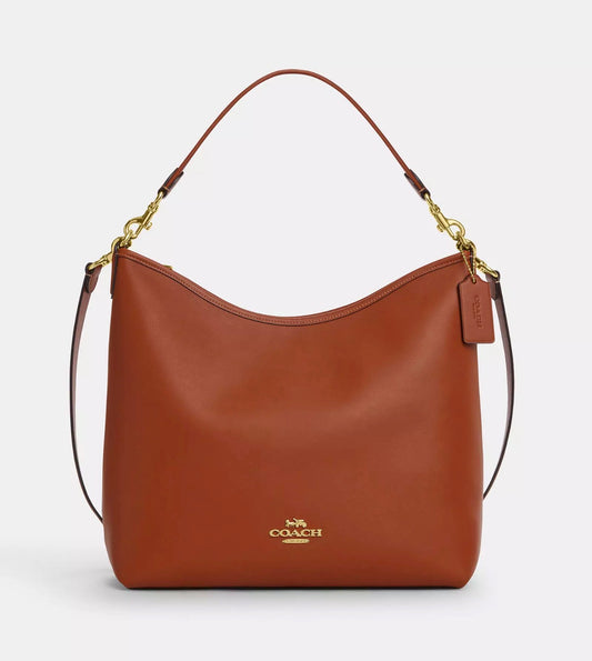 NWT Coach Large Laurel Shoulder Bag in Gold/Tan