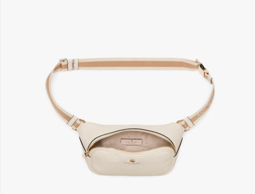 NWT Kate Spade Emma Leather Belt Bag In Parchment