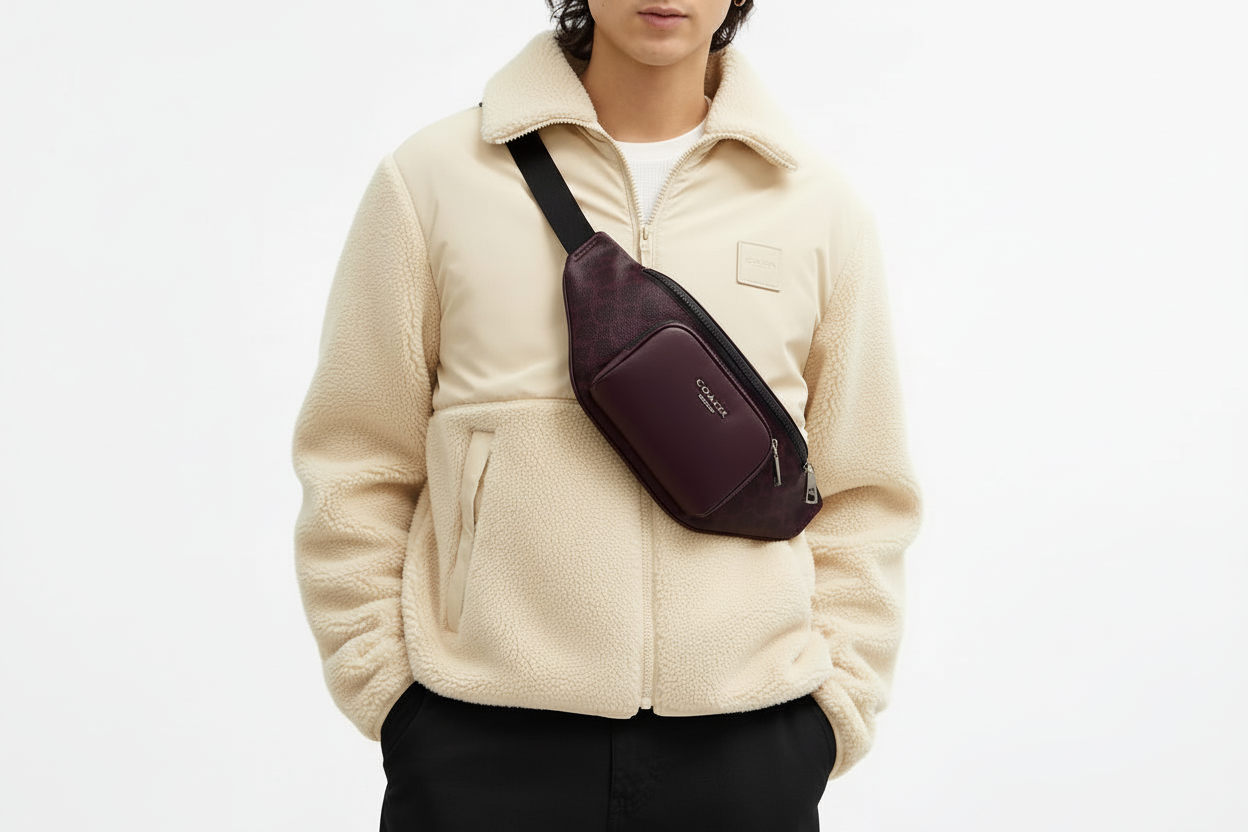 NWT Coach Racer Small Belt Bag Sling Bag In  Signature Canvas