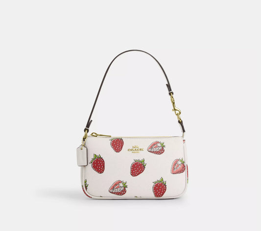 NWT Coach Nolita 19 Shoulder bag/Wristlet with Strawberry Print