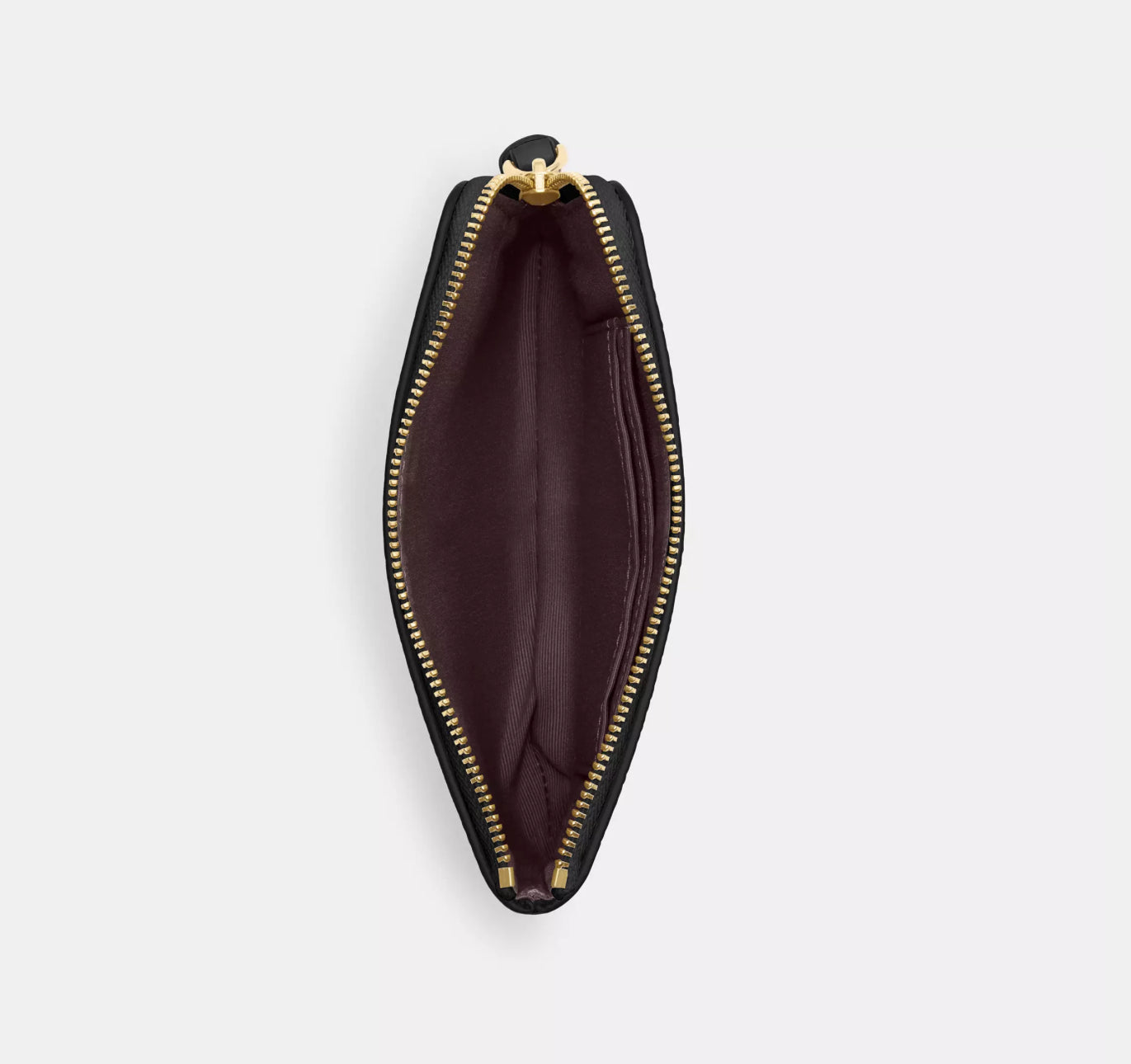 NWT Coach Leather Corner Zip Wristlet Wallet Gold/Black