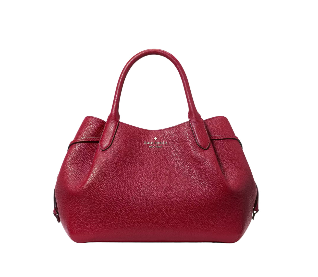 NWT Kate Spade Large Leather Dumpling Satchel In Red
