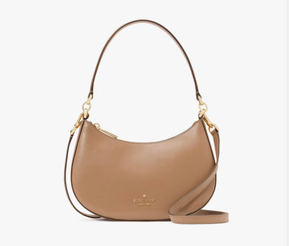 NWT Kate Spade Paige Convertible Medium Leather Crossbody In Light Fawn