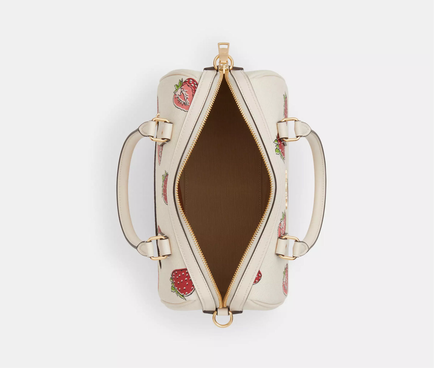 NWT Coach Rowan Satchel Bag with Strawberry Print