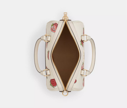 NWT Coach Rowan Satchel Bag with Strawberry Print