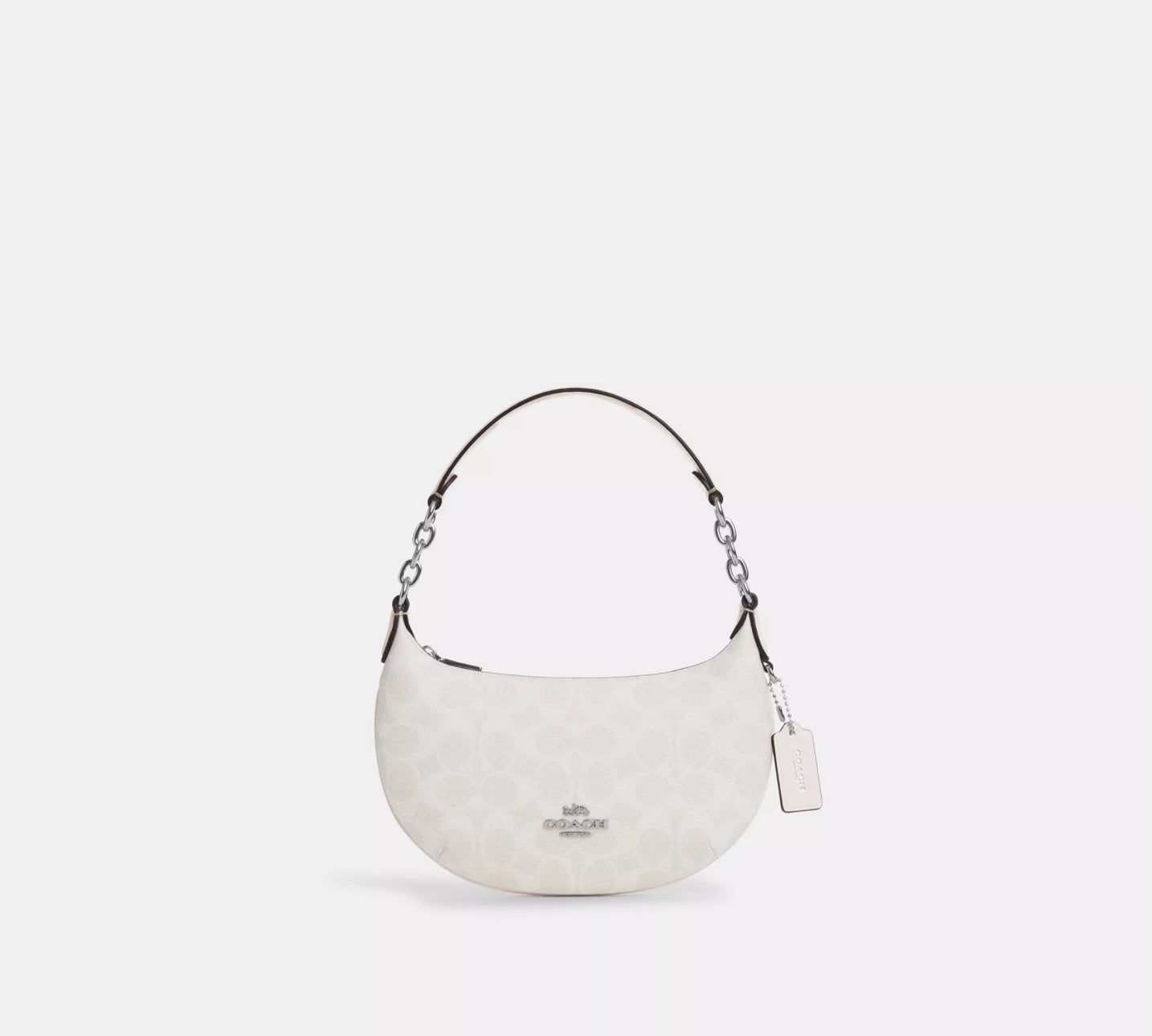 NWT Coach Signature Canvas & Leather Mini Payton Silver/Chalk