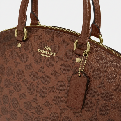 NWT Coach Sadie Satchel Bag In Signature Canvas