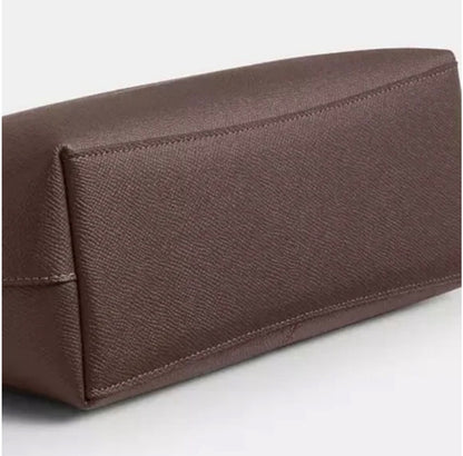 NWT Coach Leather Fiona Zip Tote In Gold/Dark Stone