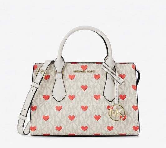 NWT Michael Kors Sheila Small Embellished Signature Logo Satchel