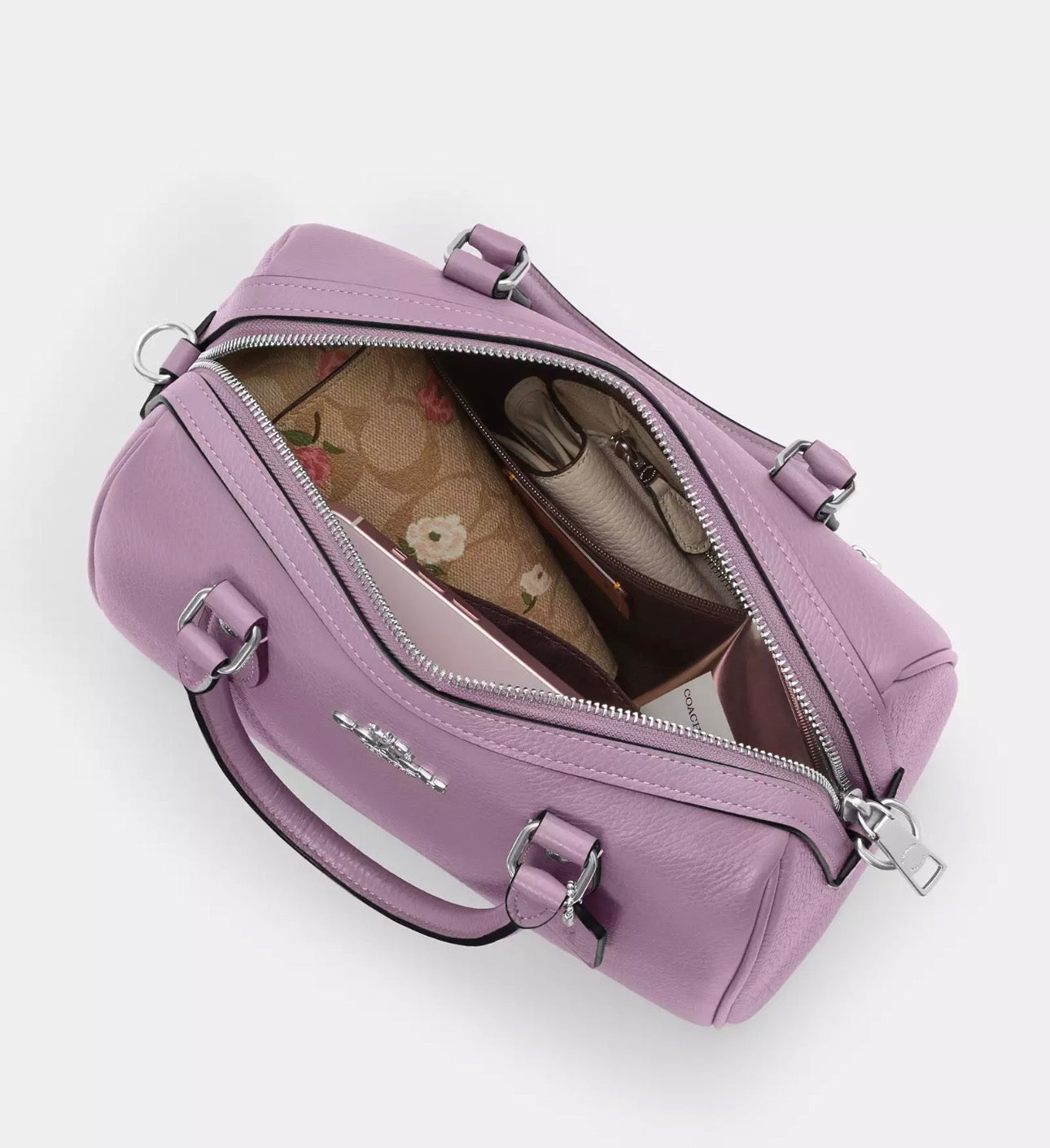 NWT Coach Rowan Satchel Crossbody Leather Bag With Detachable Strap