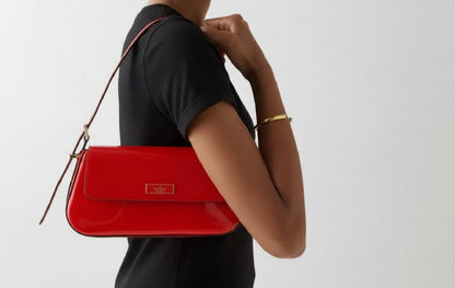 NWT Kate Spade Bridget Shiny Leather Small Flap Shoulder Bag