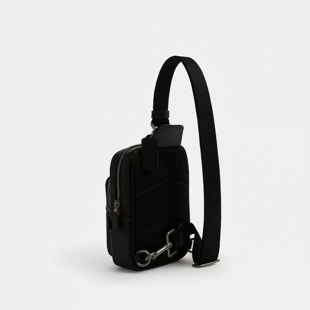 NWT Coach Men’s Racer Sling Pack In    Smooth Leather & Signature Canvas