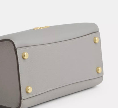NWT Coach Maggie Small Tote Convertible Leather Bag In Dove Grey
