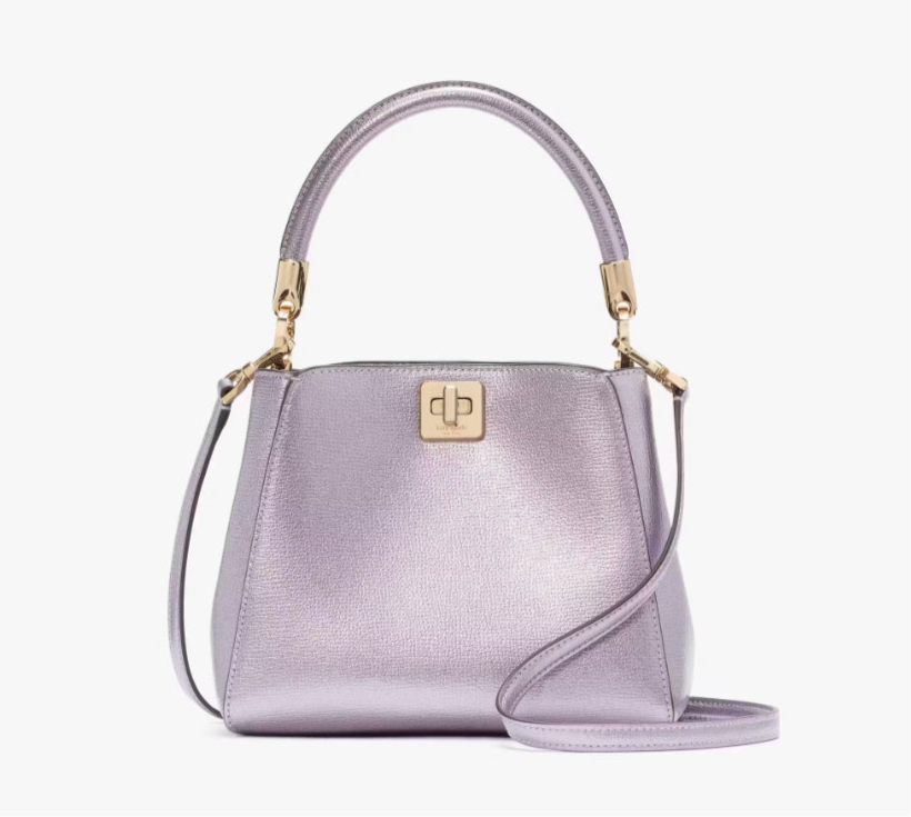NWT Kate Spade Phoebe Top Handle Leather Satchel In Metallic Lavender