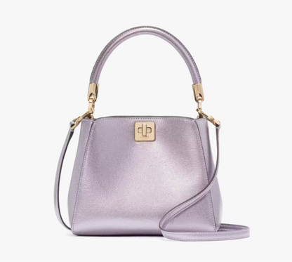 NWT Kate Spade Phoebe Top Handle Leather Satchel In Metallic Lavender