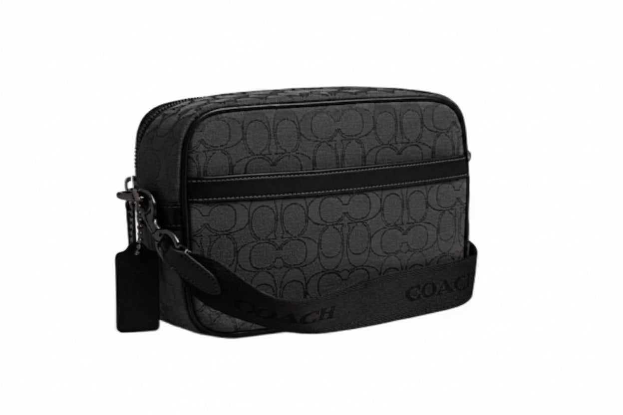 NWT Coach Camera Bag In Signature Jacquard In Black