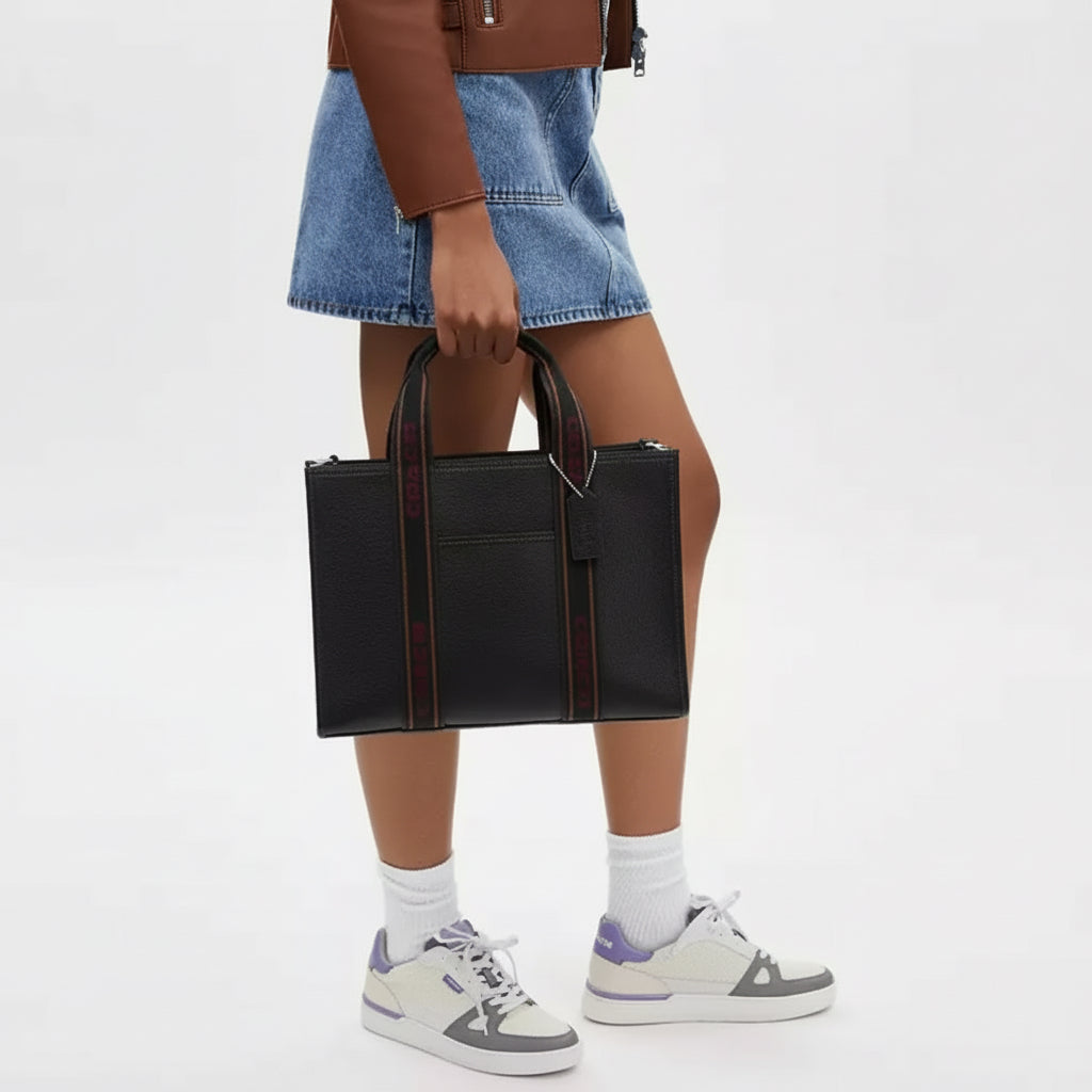 NWT Coach Smith Tote Leather Bag In Black