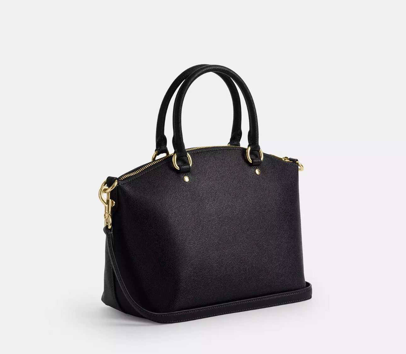 NWT Coach Leather Sadie Satchel Bag In Black