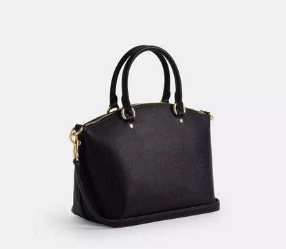 NWT Coach Leather Sadie Satchel Bag In Black