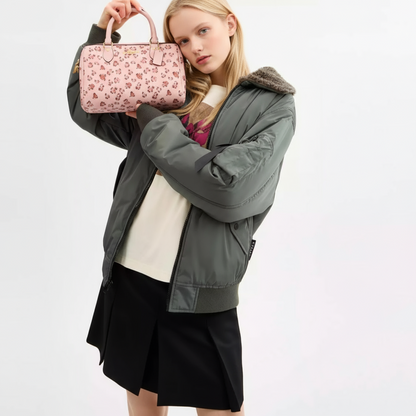 NWT Coach Rowan Satchel Bag
With Rose Print